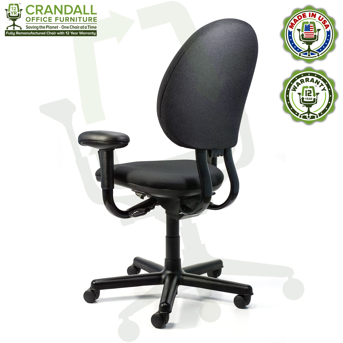 Crandall Office Furniture Remanufactured Steelcase Criterion Chair with 12 Year Warranty - 04