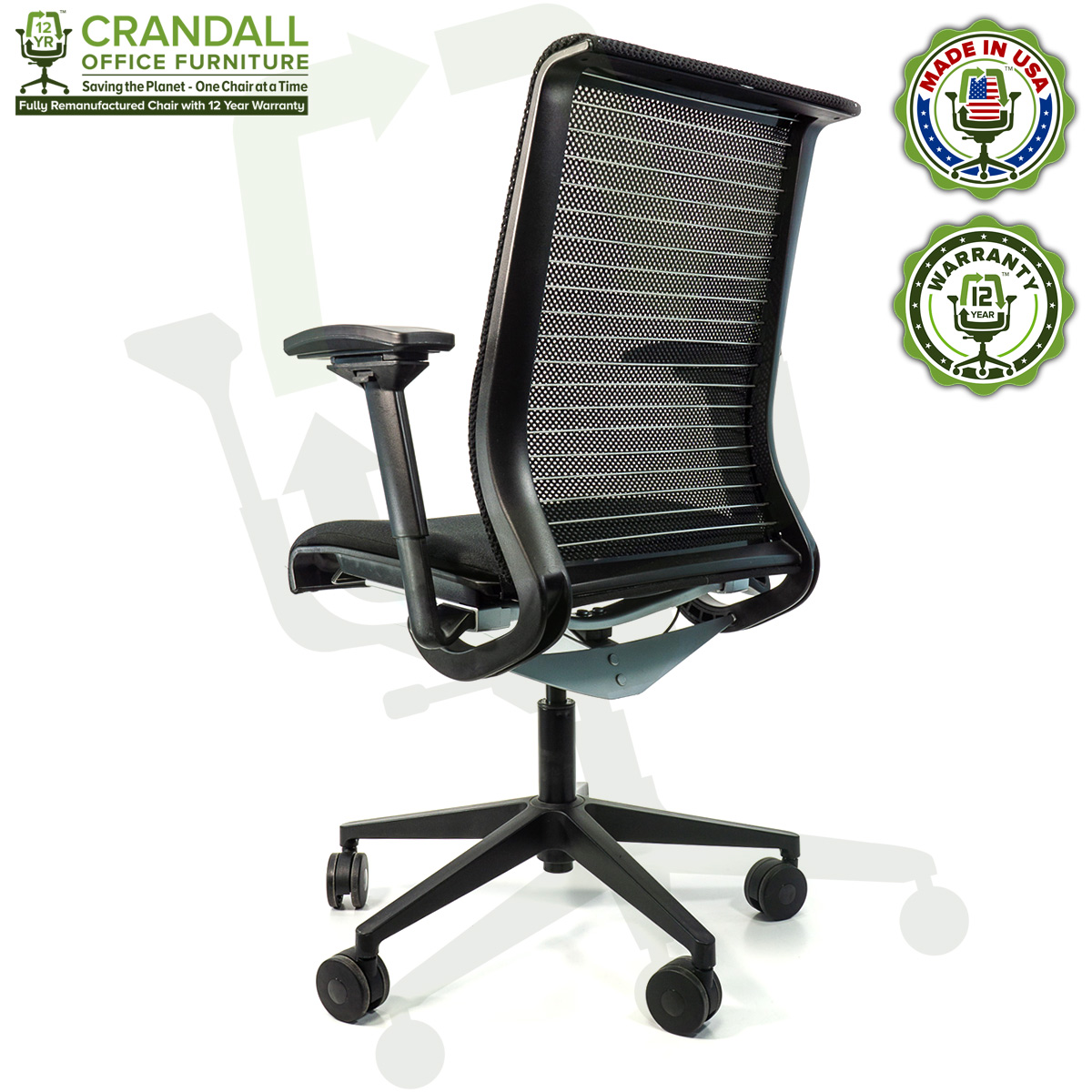 Crandall Office Furniture Remanufactured Steelcase Think Chair with 12 Year Warranty - 04