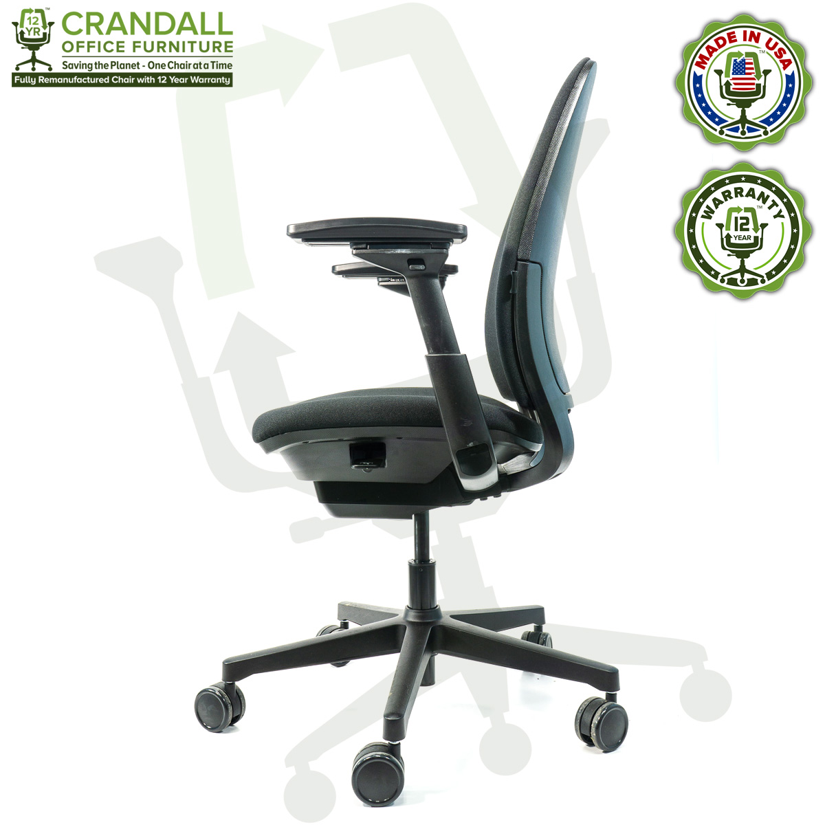 Crandall Office Furniture Remanufactured Steelcase Amia Chair with 12 Year Warranty - 03