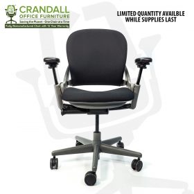 Crandall Office Furniture Remanufactured Steelcase 462 Leap V1 Office Chair Sterling Frame with 12 Year Warranty 0001