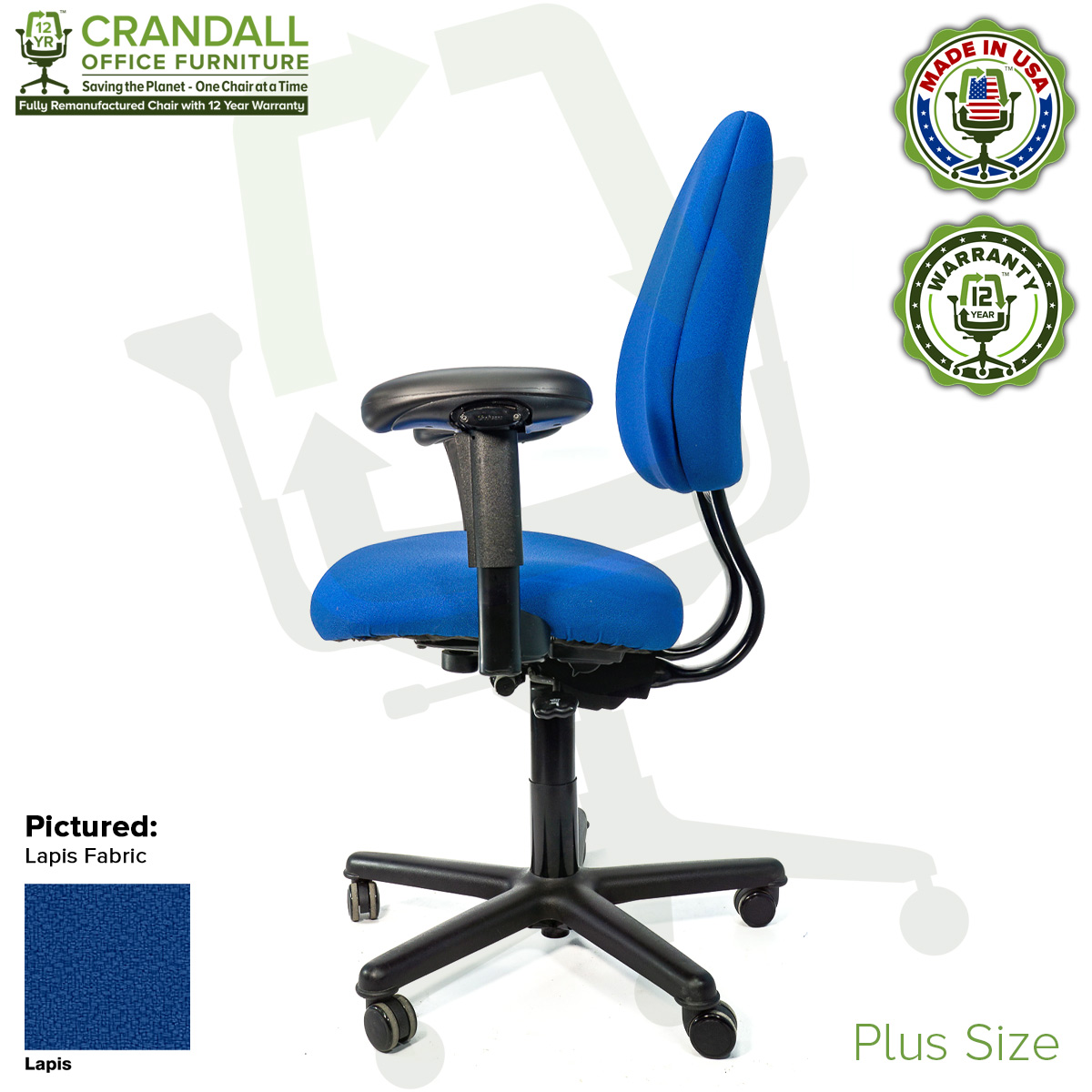 Crandall Office Furniture Remanufactured Steelcase Criterion Plus Chair with 12 Year Warranty - 03