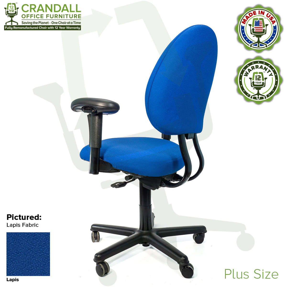 Crandall Office Furniture Remanufactured Steelcase Criterion Plus Chair with 12 Year Warranty - 04