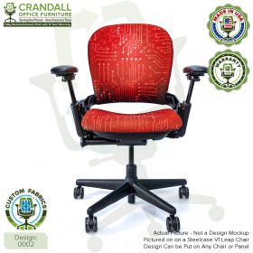 Custom Fabric Remanufactured Steelcase V1 Leap Chair - Design 0002