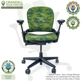 Custom Fabric Remanufactured Steelcase V1 Leap Chair - Design 0003