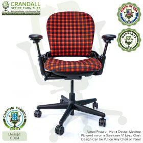 Custom Fabric Remanufactured Steelcase V1 Leap Chair - Design 0004