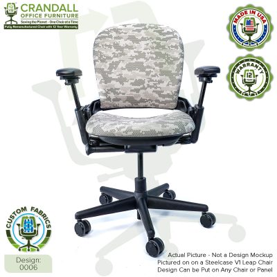 Custom Fabric Remanufactured Steelcase V1 Leap Chair - Design 0006