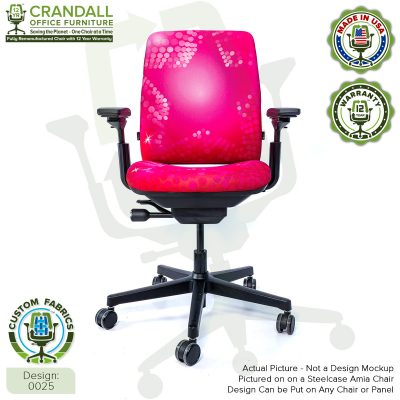 Custom Fabric Remanufactured Steelcase Amia Chair - Design 0025
