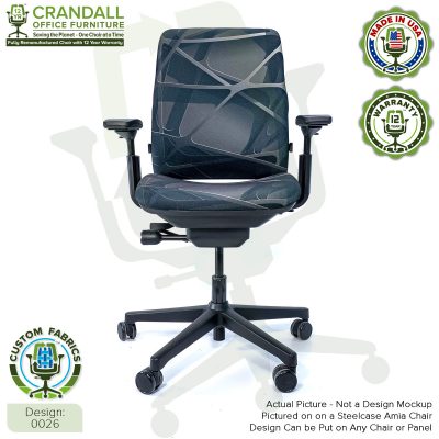 Custom Fabric Remanufactured Steelcase Amia Chair - Design 0026