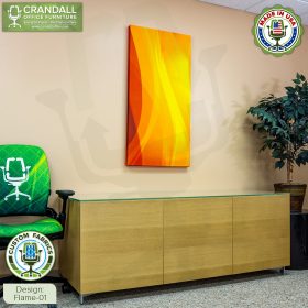 Crandall Office Custom Fabric Art Acoustic Sound Panels - Flame 01