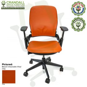 Remanufactured Steelcase V2 Leap - Bleach Cleanable Vinyl - Clay