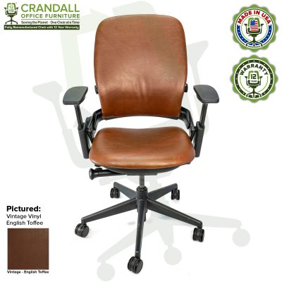 Crandall Office Furniture - V2 Leap Chair - Vintage English Toffee Vinyl