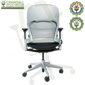 Crandall Office Furniture Remanufactured Steelcase V2 Leap Chair - Platinum Frame 07