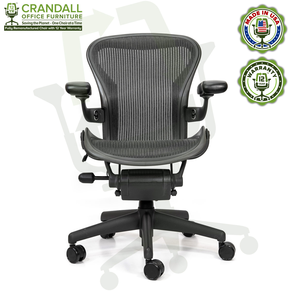 Crandall Office Refurbished Herman Miller Aeron Chair - Size A - 0001