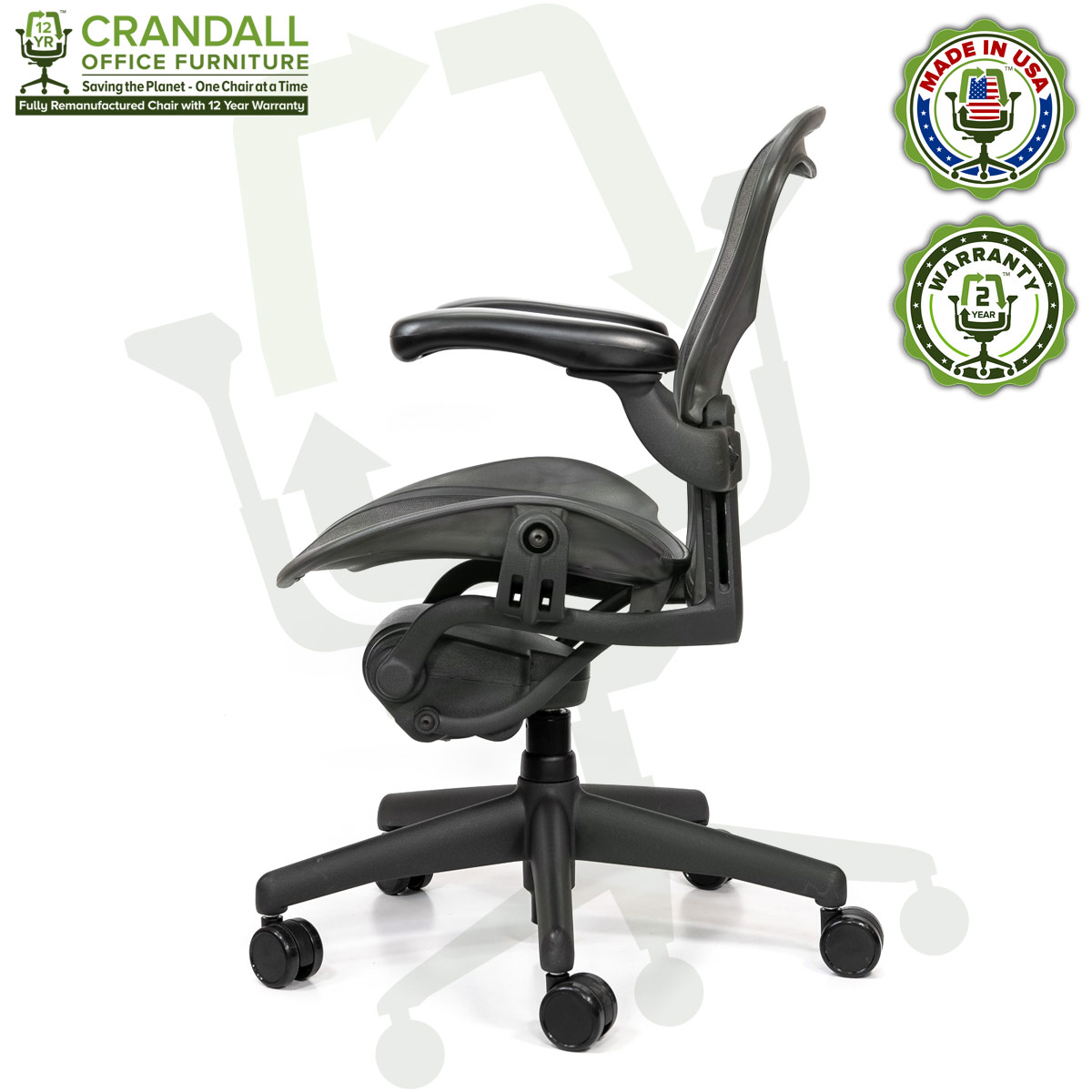 Crandall Office Refurbished Herman Miller Aeron Chair - Size A - 0003