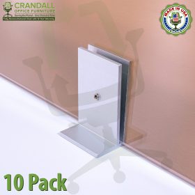 Clamp On Plexiglass & Acrylic Barrier Brackets 10 Pack