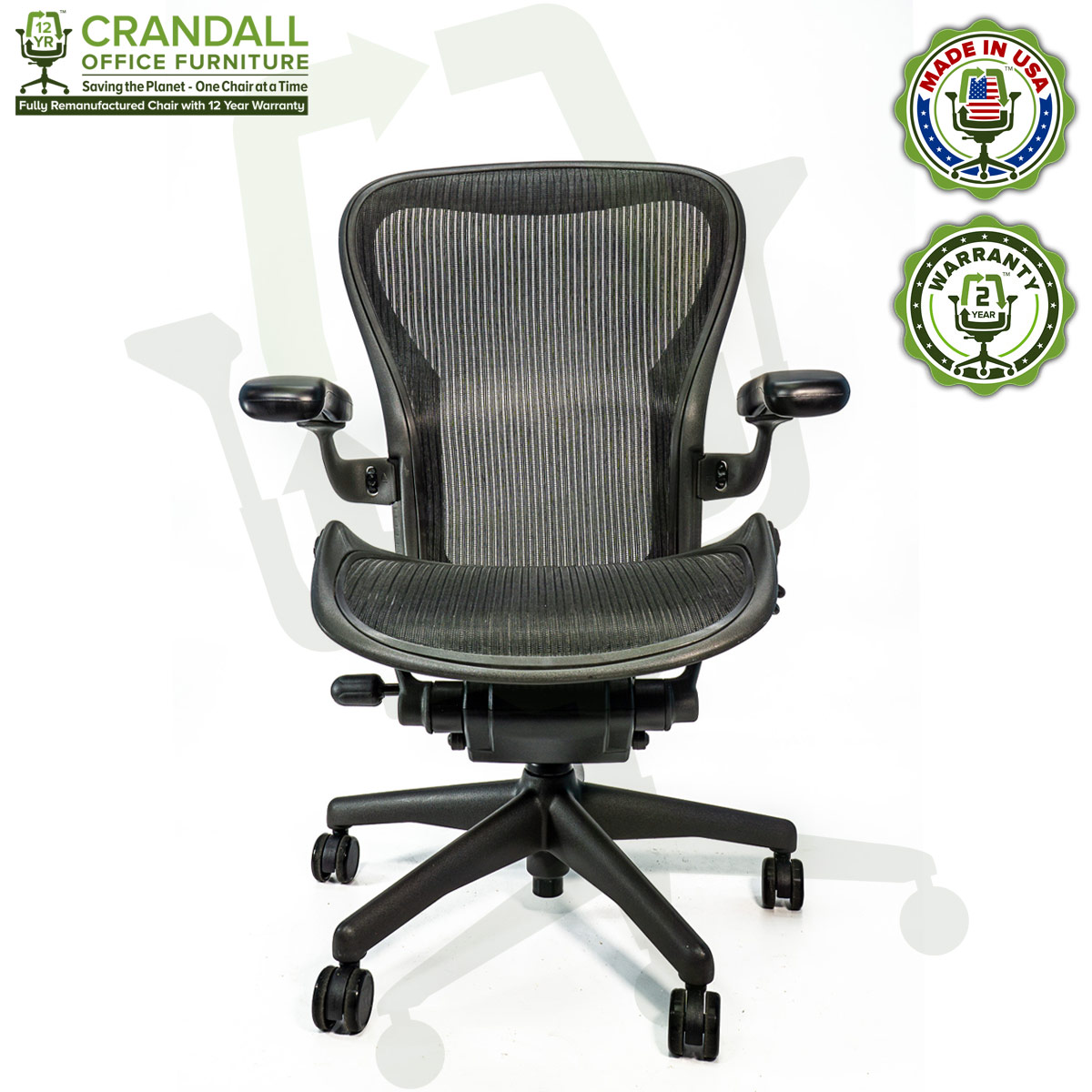 Crandall Office Refurbished Herman Miller Aeron Chair - Size C - 0001