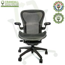 Refurbished Herman Miller Aeron Office Chair by Crandall Office with 12 Year Warranty - 01