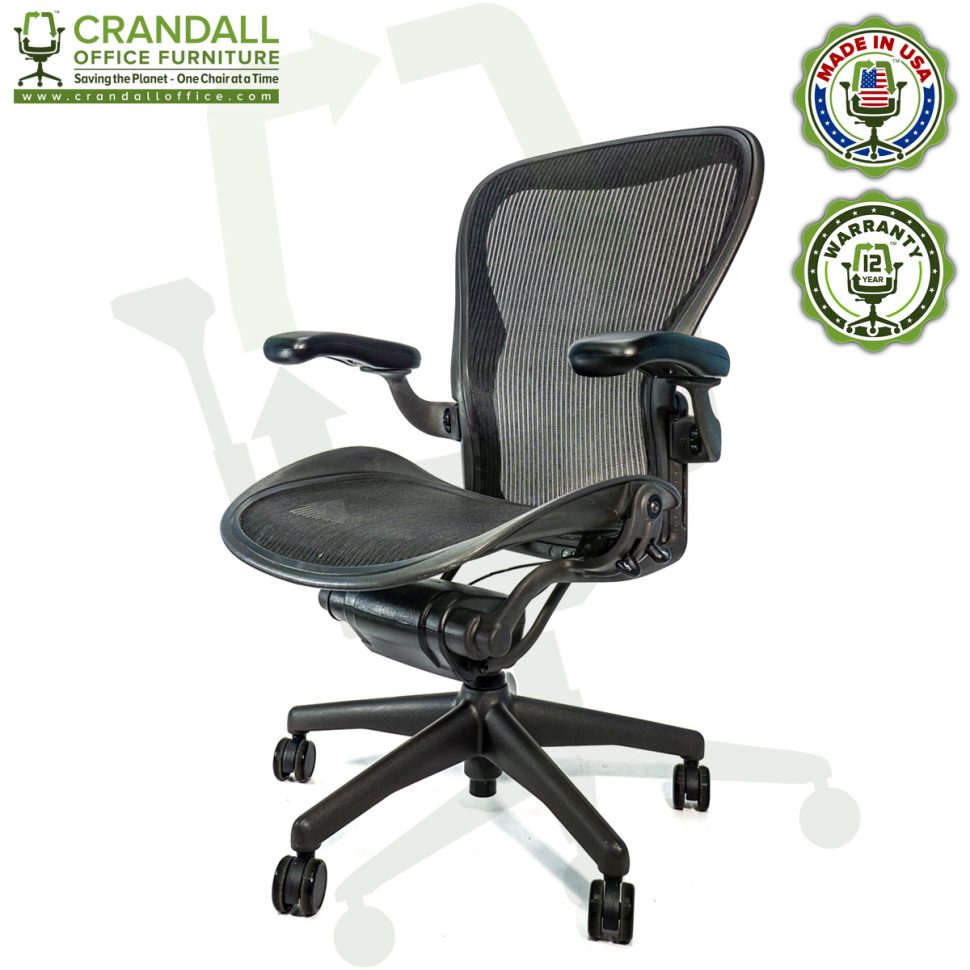 Refurbished Herman Miller Aeron Office Chair by Crandall Office with 12 Year Warranty - 02
