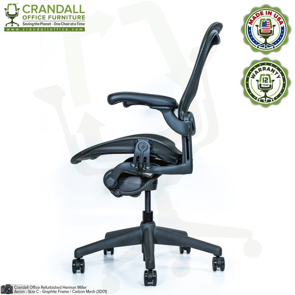 Crandall Office Furniture Refurbished Herman Miller Aeron Chair Size C 03