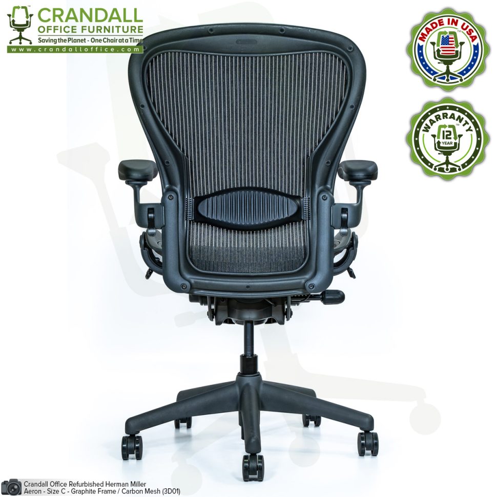 Crandall Office Furniture Refurbished Herman Miller Aeron Chair Size C 05