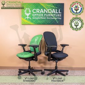 Crandall Office Furniture Remanufactured Steelcase V1 Leap Chair - Highback 010