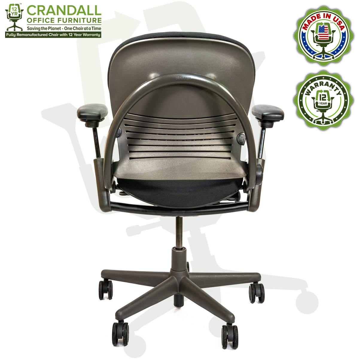 Remanufactured Steelcase 462 V1 Leap Chair with Midnight Frame 006