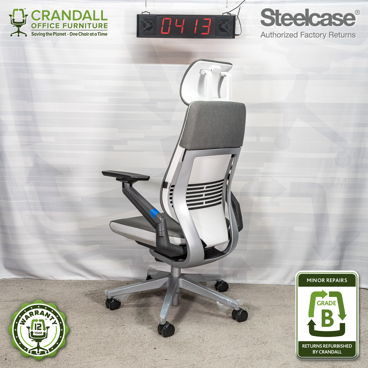  Steelcase Gesture Office Chair - Era Night Owl Fabric