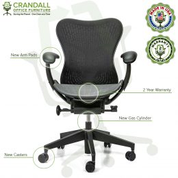 Crandall Office Refurbished Herman Miller Mirra 2 Office Chair with 2 Year Warranty - Labels