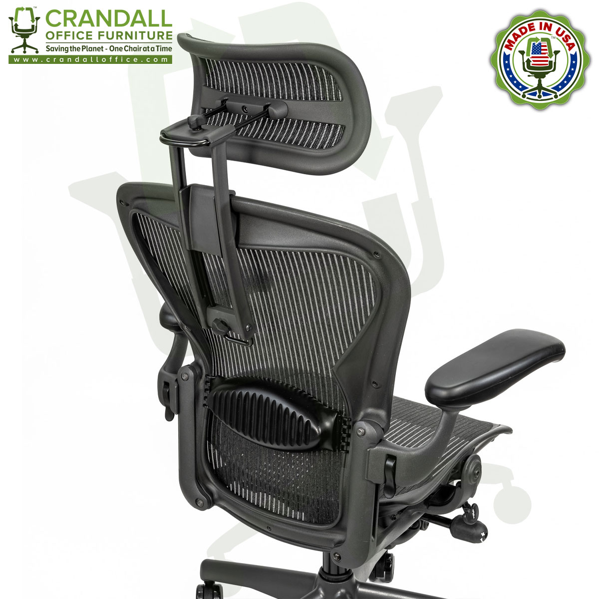 opnå Og foragte Atlas Suspension Headrest for Herman Miller Aeron Classic Chair - Crandall  Office Furniture