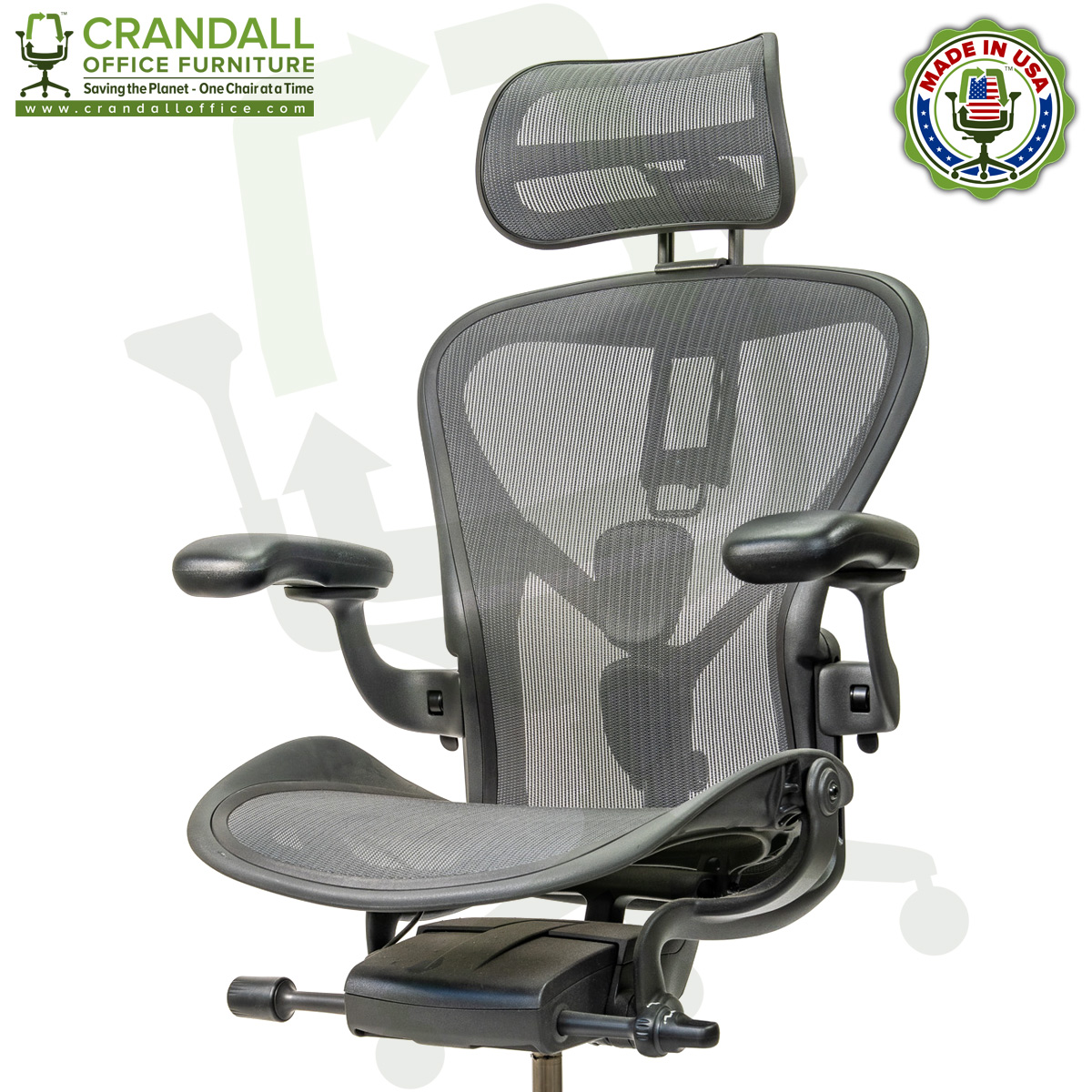 placere Genbruge Meander Atlas Suspension Headrest for Herman Miller Aeron Remastered Chair -  Crandall Office Furniture