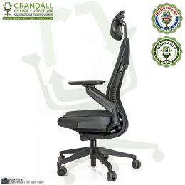 Crandall Remanufactured Steelcase 442 Gesture Chair with Headrest - Black Frame 03