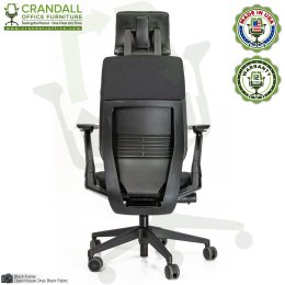Crandall Remanufactured Steelcase 442 Gesture Chair with Headrest - Black Frame 05