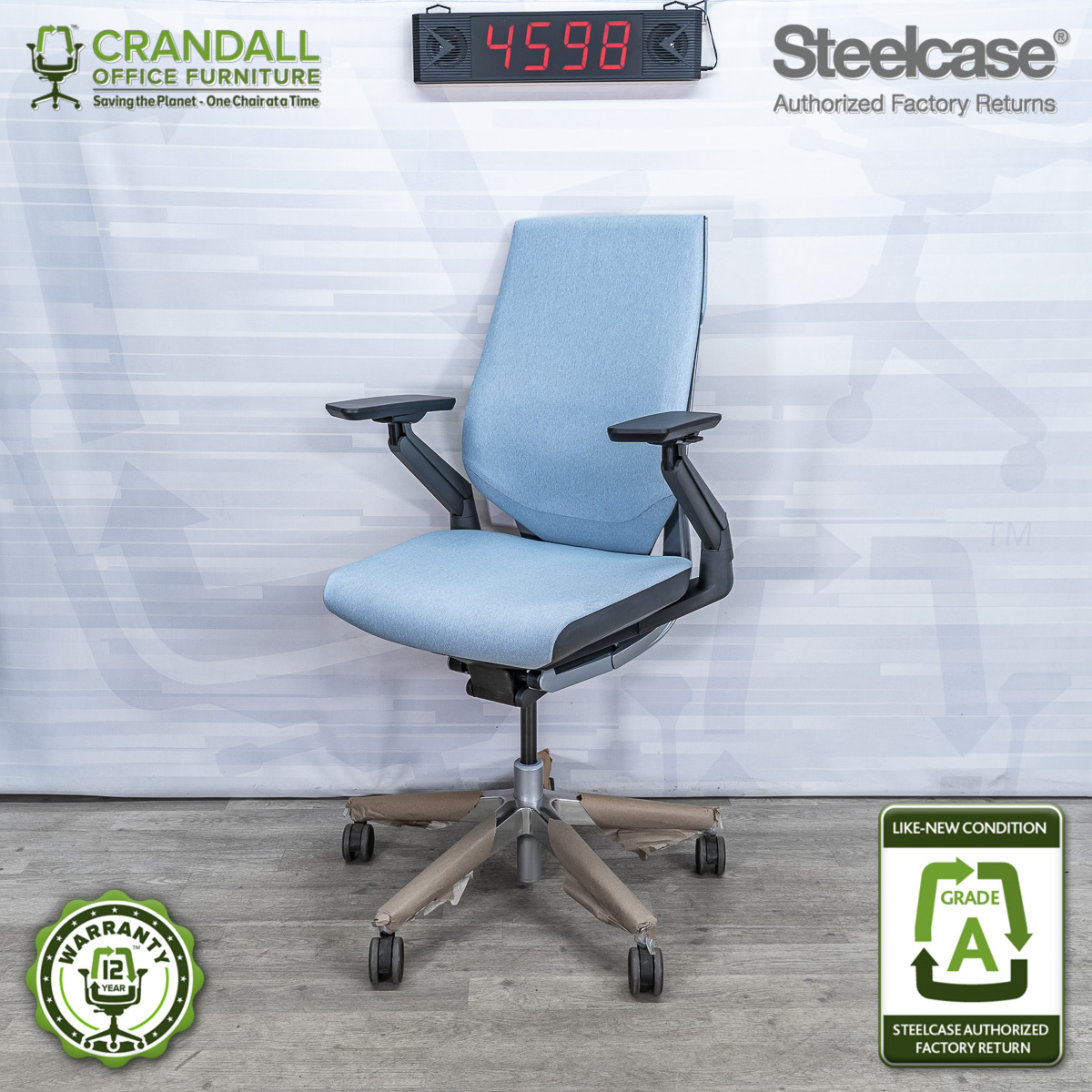  Steelcase Gesture Office Chair - Era Blue Nickel