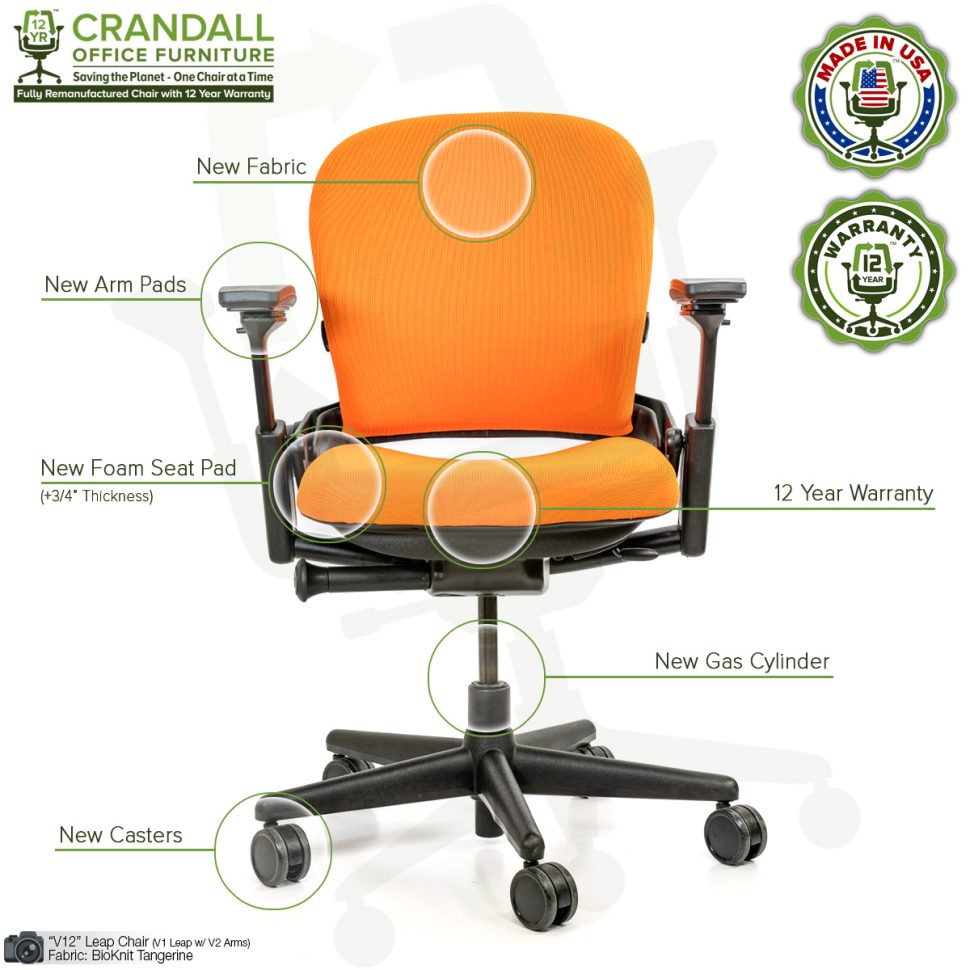 Crandall Office Remanufactured Steelcase "V12" Leap Chair 06