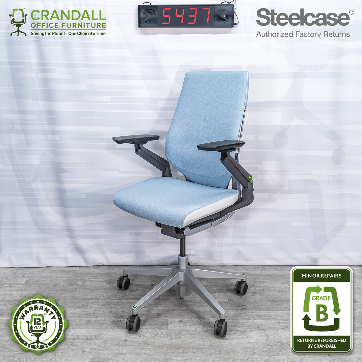 Remanufactured Steelcase 442 Gesture Office Chair - Shell Back - Crandall  Office Furniture